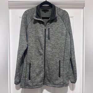 0084- Swiss Tech Sherpa Lined Full Zip Jacket Dark Gray L (42–44)